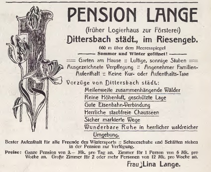 Ogorzelec - Dittersbach - Pension Lange